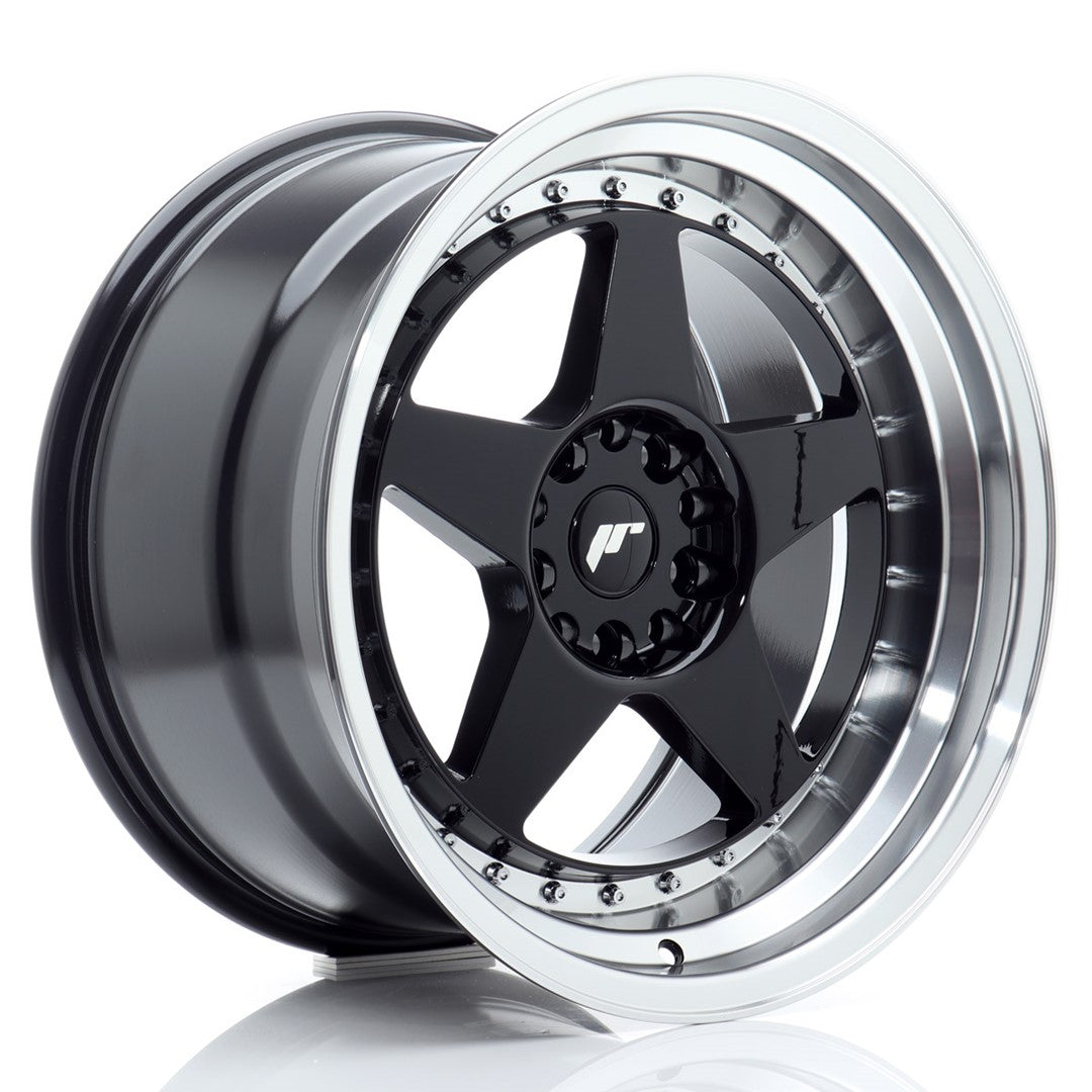 Alu kola Japan Racing JR6 18x10,5 ET25 5x114,3/120 Gloss Black w/ Machined Lip | Wheelsup.cz