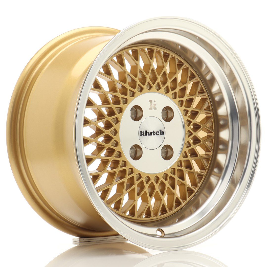 Alu kola Klutch SL1 15x8,5 ET17 4x100 Gold w/ Machined Lip