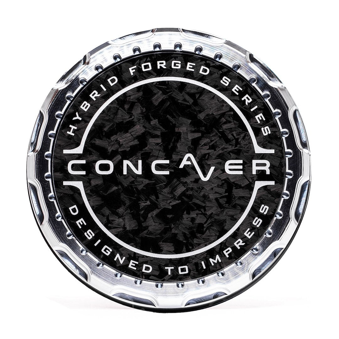 Středová poklička Concaver Premium - Forged Carbon - Silver Machined