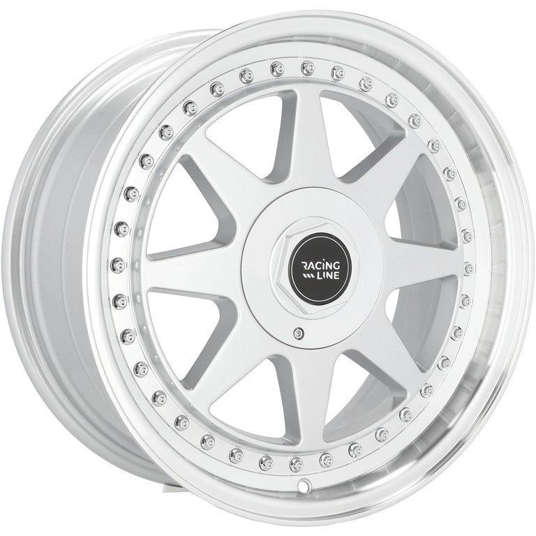 Alu kola Racing Line 7905F 7.5x17 5x112 ET35 66.6 Silver & Polished Lip