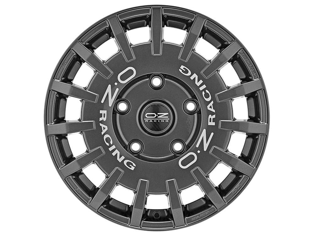 OZ RALLY RACING VAN 8x18 5x120 ET45 65,06 Dark Graphite Silver Lettering - Wheelsup.sk