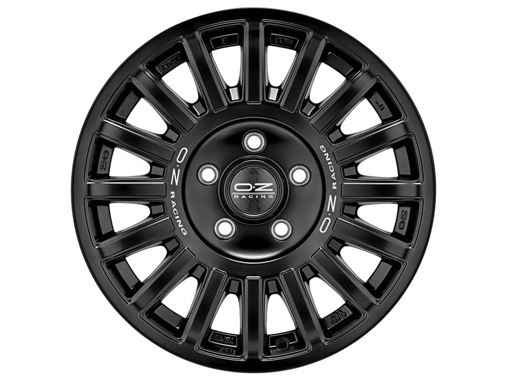 OZ RALLY RAID 8,5x18 5x130 ET32 84,1 Matt Black + Silver Lettering - Wheelsup.sk