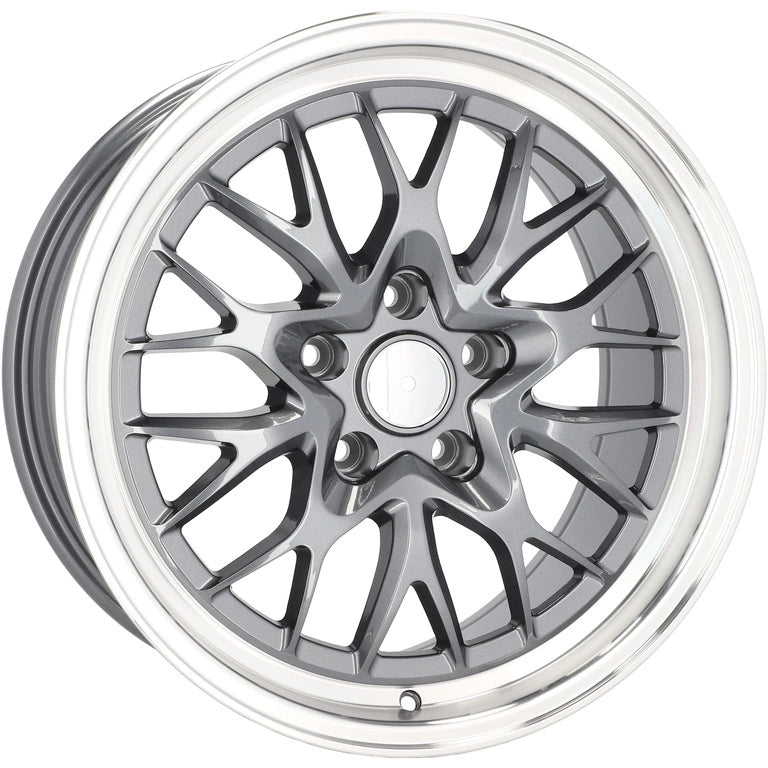 Alu kola Racing Line A1408 8x18 5x120 ET30 72.6 Gun Metal & Polished Lip | Wheelsup.cz