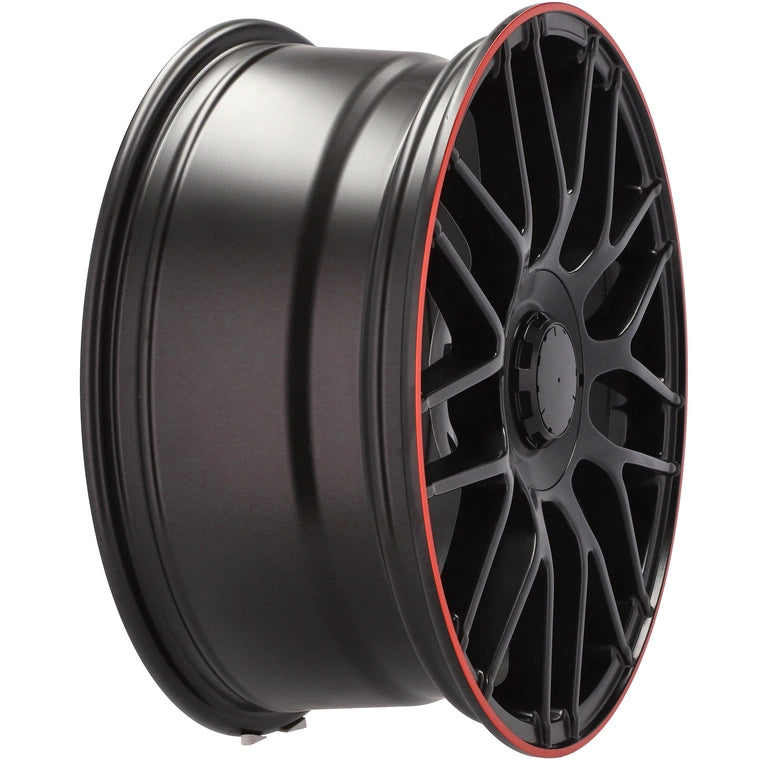 Alu kola pro Mercedes B1268 8x18 5x112 ET45 66.6 Black Half Matt & Red Lip | Wheelsup.cz