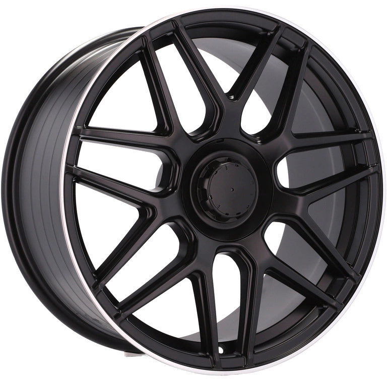 Alu kola pro Mercedes B5318 10x22 5x130 ET36 84.1 Black Half Matt & Polished Lip