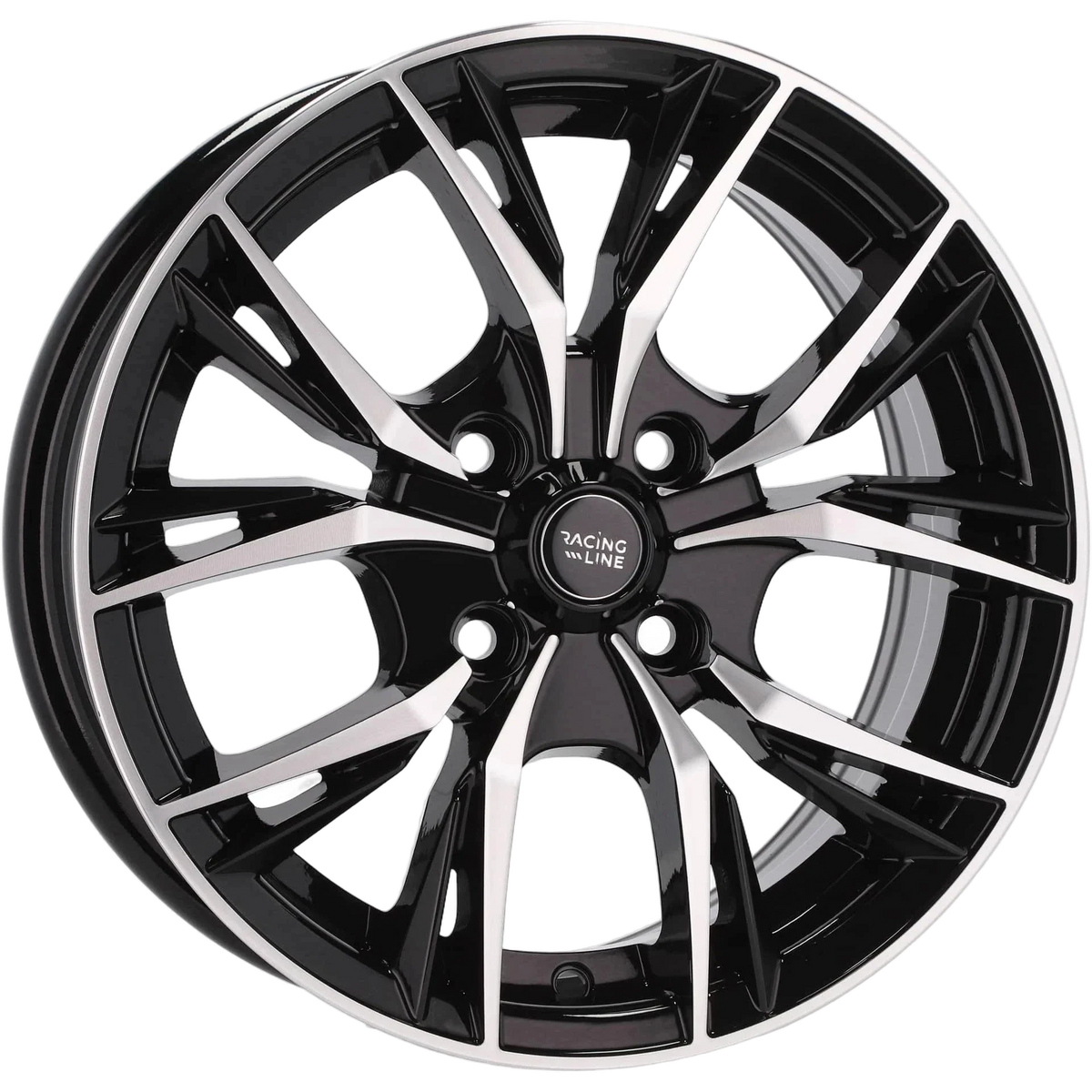 Alu kola Racing Line B5400 6x14 4x100 ET40 60.1 Black Polished | Wheelsup.cz