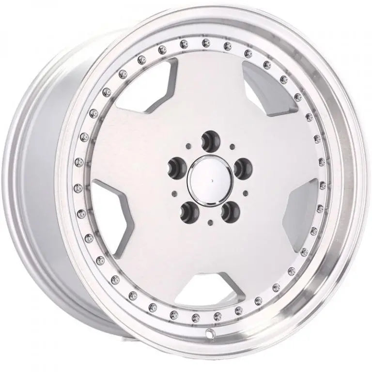 Alu kola pro Mercedes B5852 8x17 5x112 ET25 66.6 Silver & Polished Lip