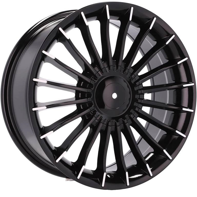 Alu kola pro BMW BK273 8x17 5x120 ET34 72.6 Black & Polished Lip