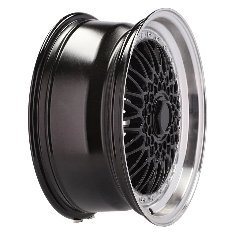 Alu kola Racing Line BY479 7.5x17 4x100 ET35 73.1 Black & Polished Lip | Wheelsup.cz
