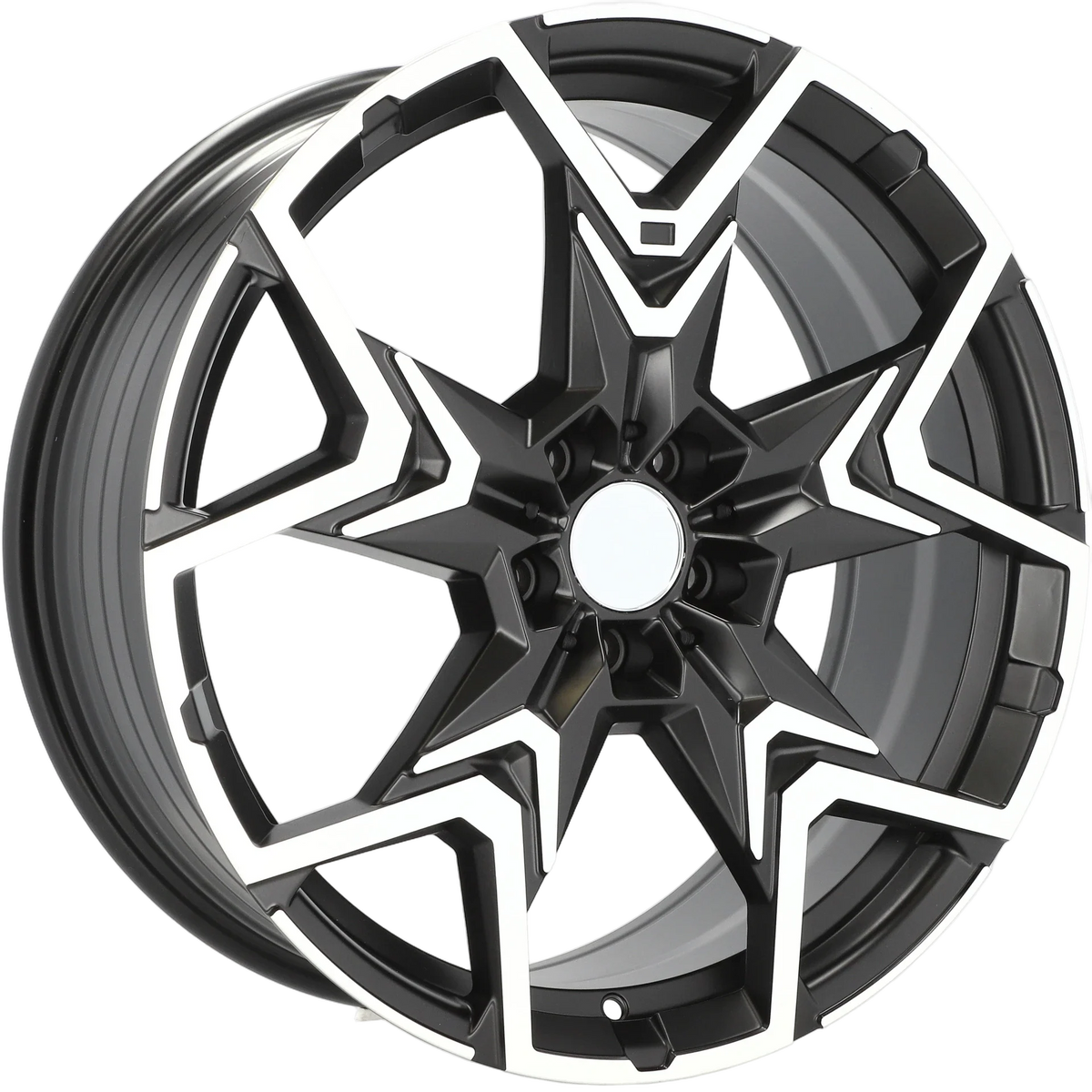 Alu kola pro BMW HF5223 8x20 5x112 ET46 66.6 Black Polished Half Matt | Wheelsup.cz