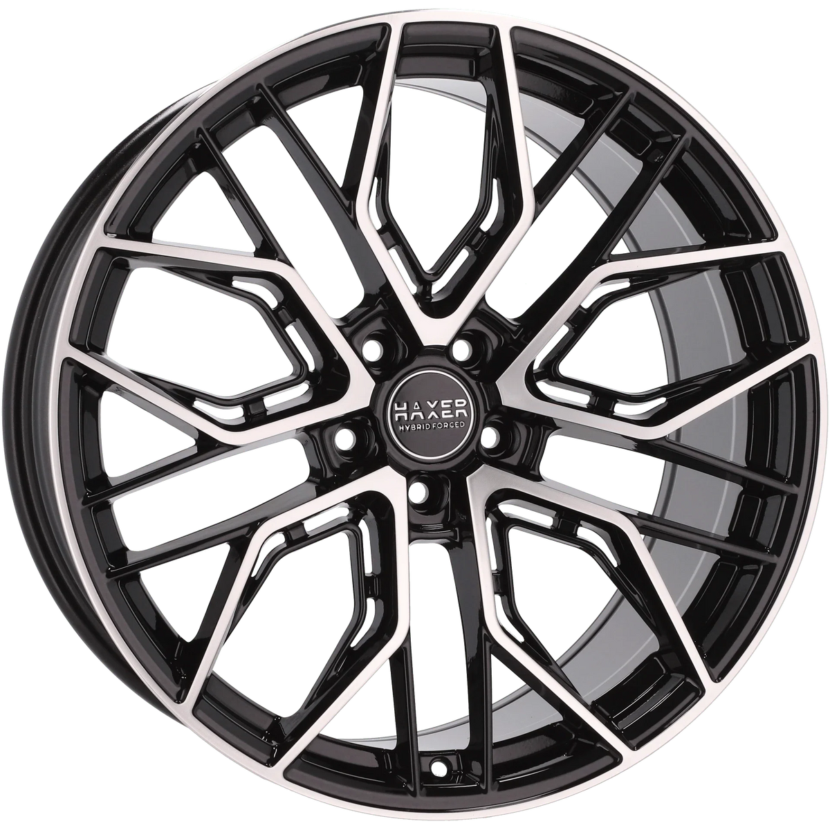 Alu kola HAXER HX015F 9x22 5x112 ET30 66.6 Black Polished