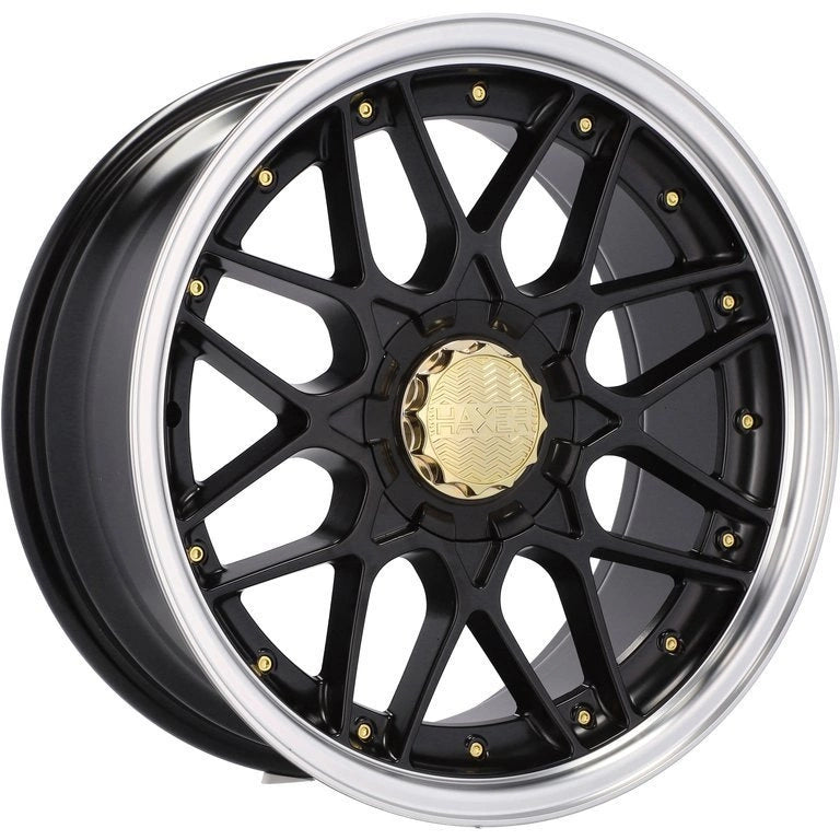 Alu kola HAXER HX025 8x18 5x112 ET30 72.6 Black Half Matt & Polished Lip | Wheelsup.cz