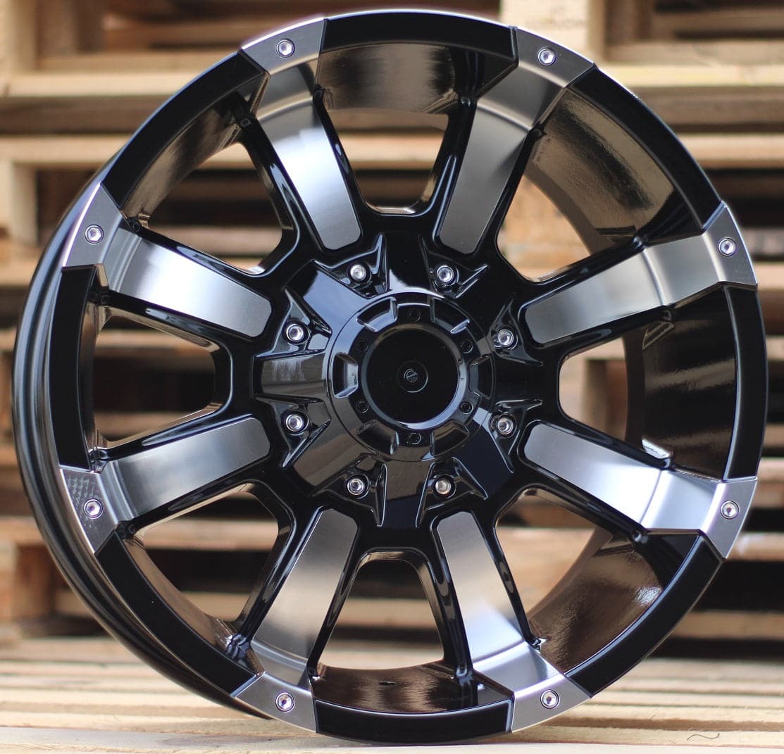 Racing Line LU904 9x17 6x139.7 ET-12 fekete, Offroad