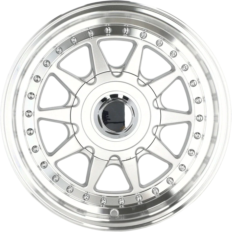 Alu kola Racing Line LU920 7x15 4x100 ET25 57.1 Silver & Polished Lip | Wheelsup.cz