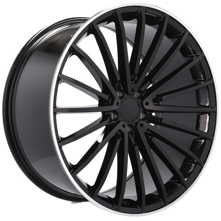 Alu kola pro Mercedes MR532 8.5x19 5x112 ET36 66.6 Black & Polished Lip | Wheelsup.cz