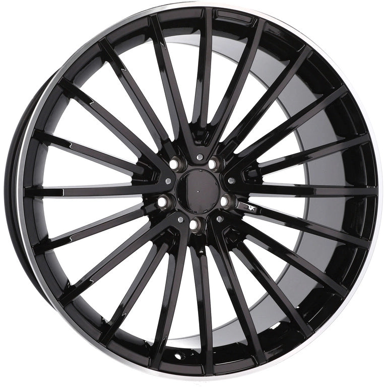Alu kola Racing Line MR532 9x22 5x120 ET32 74.1 Black & Polished Lip | Wheelsup.cz