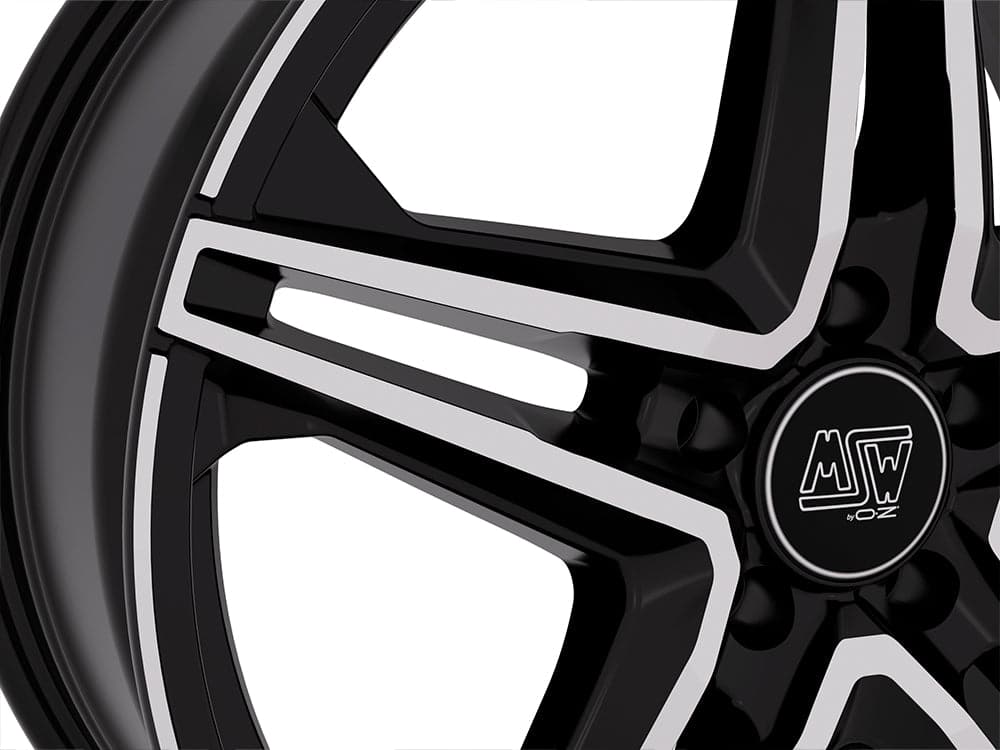 Alu kola MSW 31 8.5x19 5x112 ET43 Gloss Black Full Polished | Wheelsup.cz