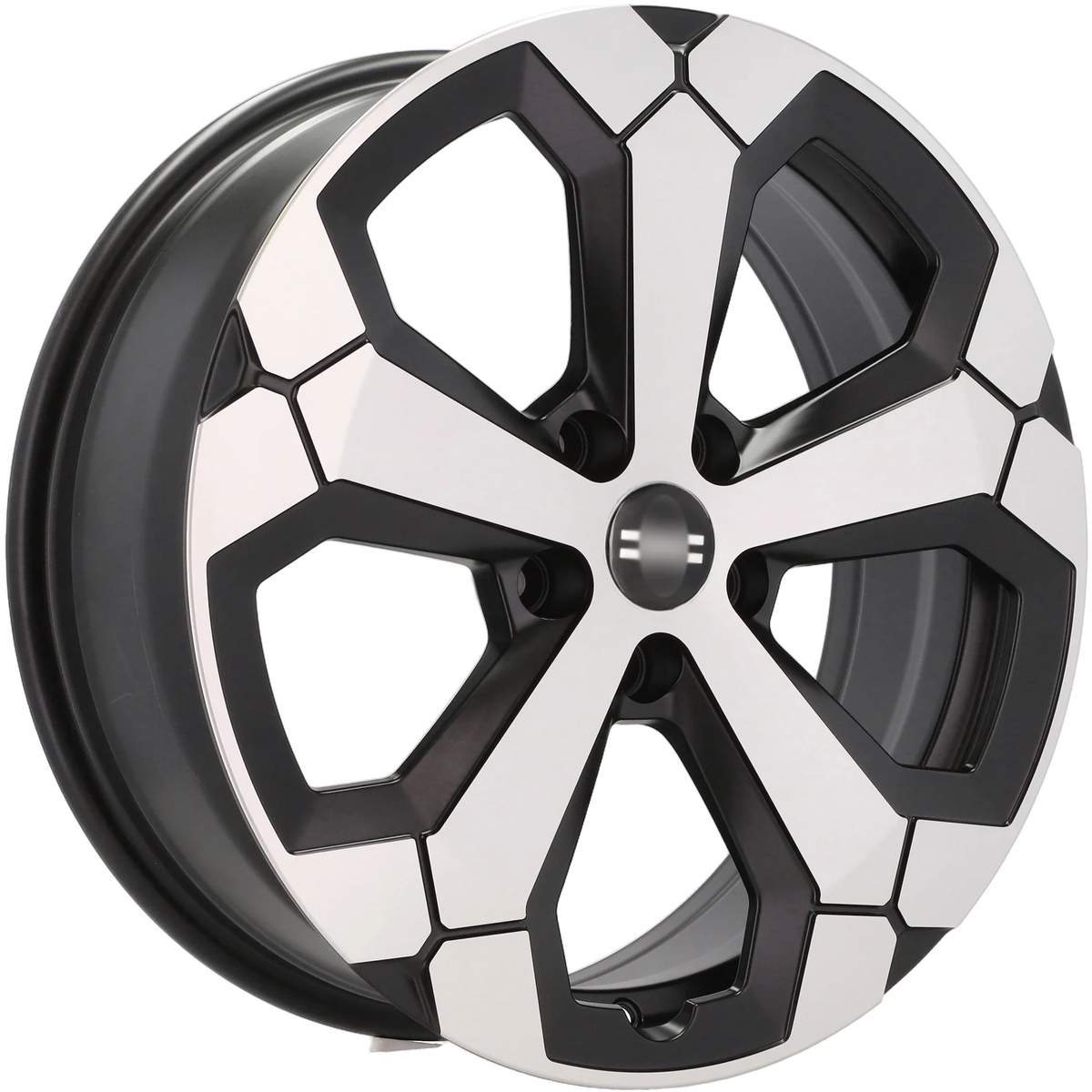 Alu kola pro Dacia Y1274 6.5x18 5x114.3 ET32 66.1 Black Polished Half Matt | Wheelsup.cz