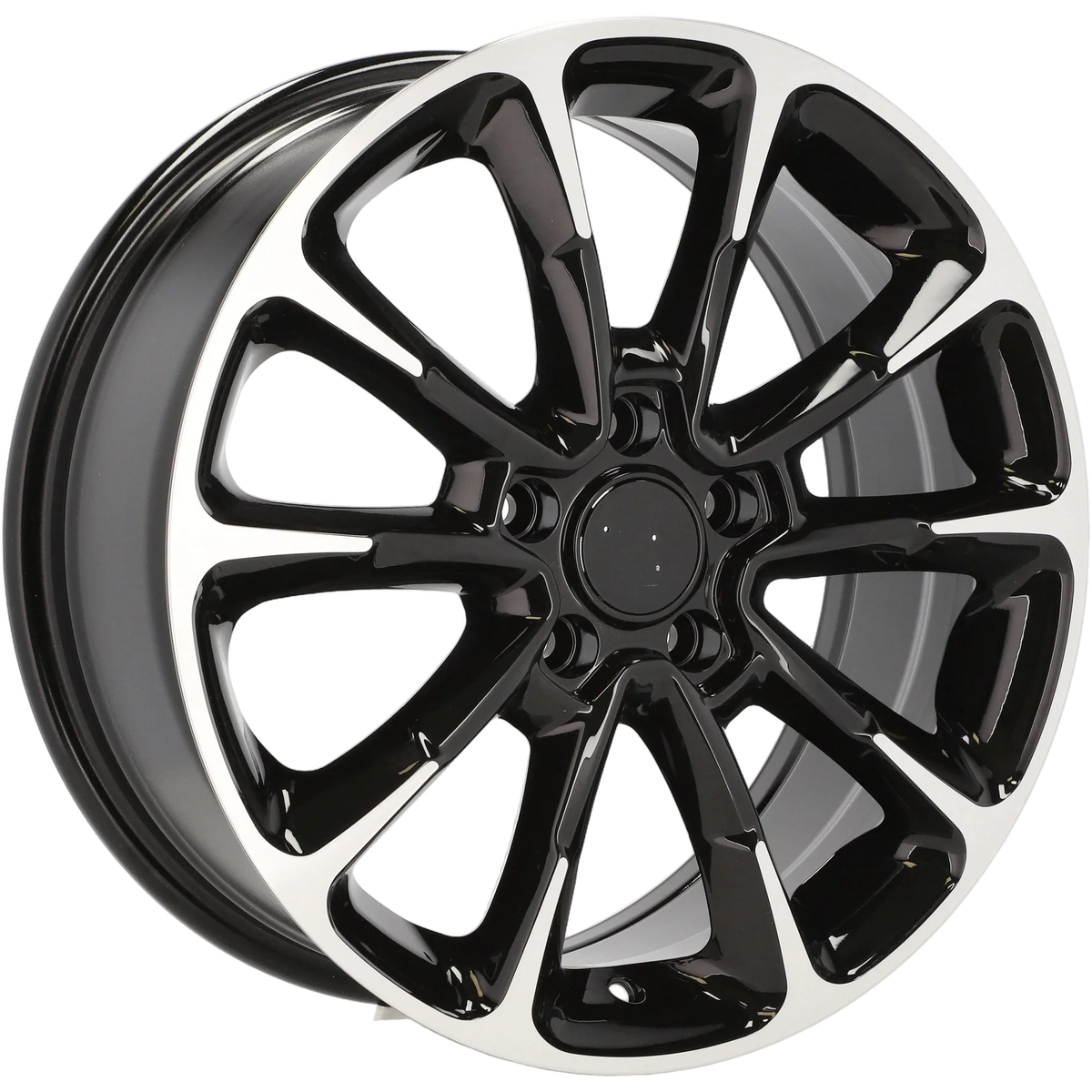 Alu kola pro Fiat Y1281 7x17 5x110 ET40 65.1 Black Polished | Wheelsup.cz