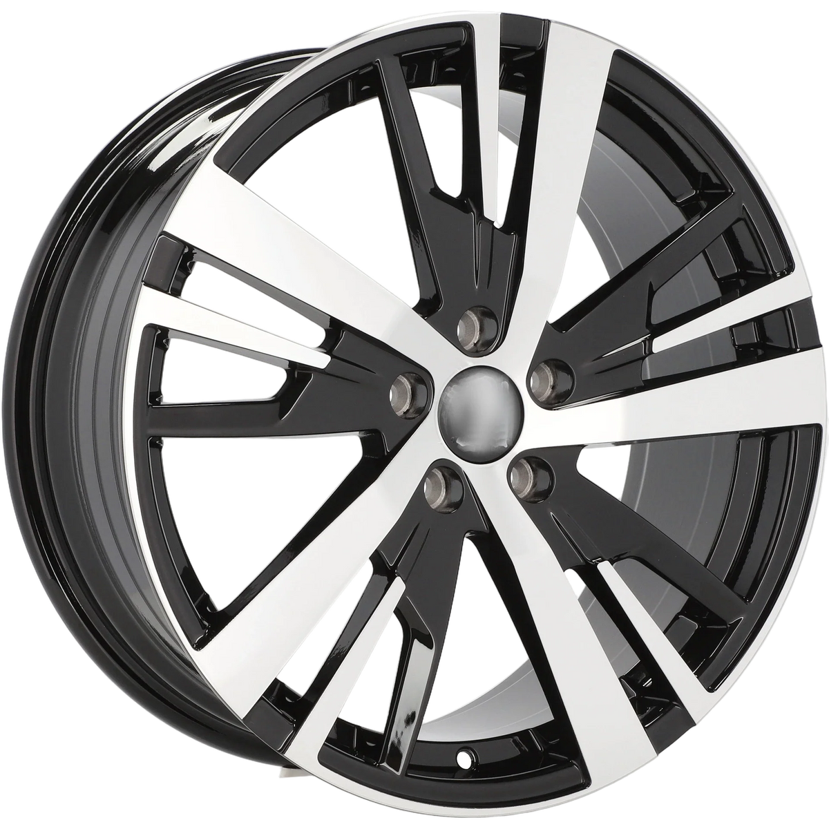Alu kola pro Peugeot YF0448 7.5x18 5x108 ET49 65.1 Black Polished | Wheelsup.cz