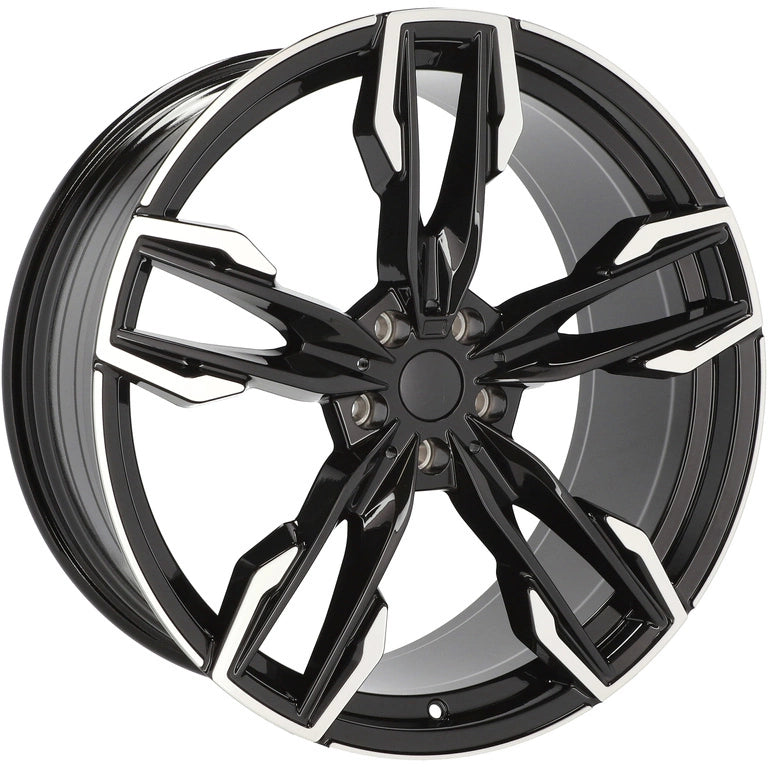 Alu kola pro BMW YF5718 9.5x21 5x112 ET43 66.6 Black Polished | Wheelsup.cz