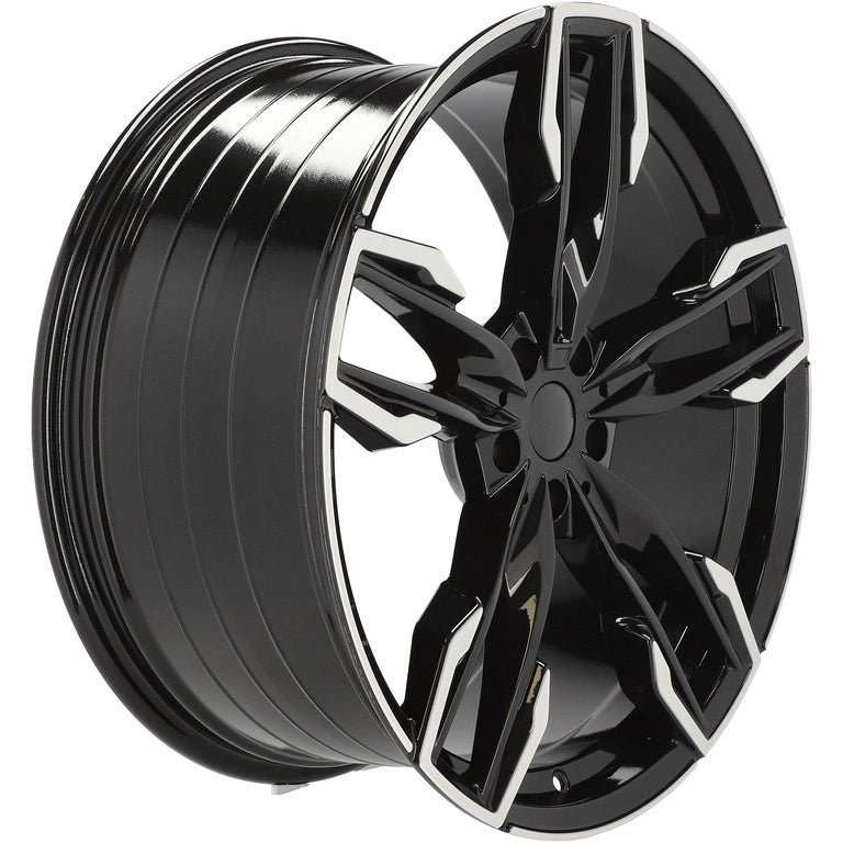 Alu kola pro BMW YF5718 8.5x21 5x112 ET30 66.6 Black Polished | Wheelsup.cz