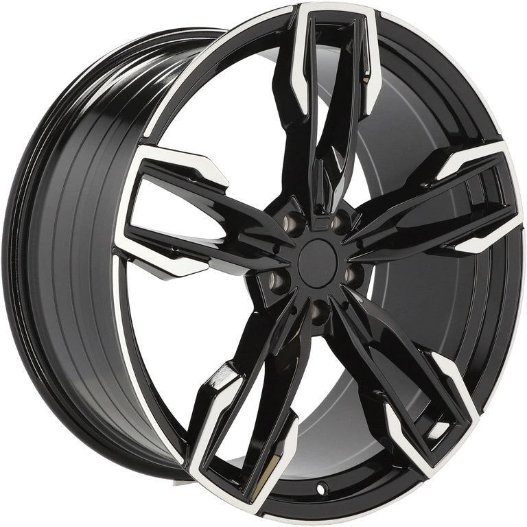 Alu kola pro BMW YF5718 9.5x21 5x112 ET43 66.6 Black Polished | Wheelsup.cz