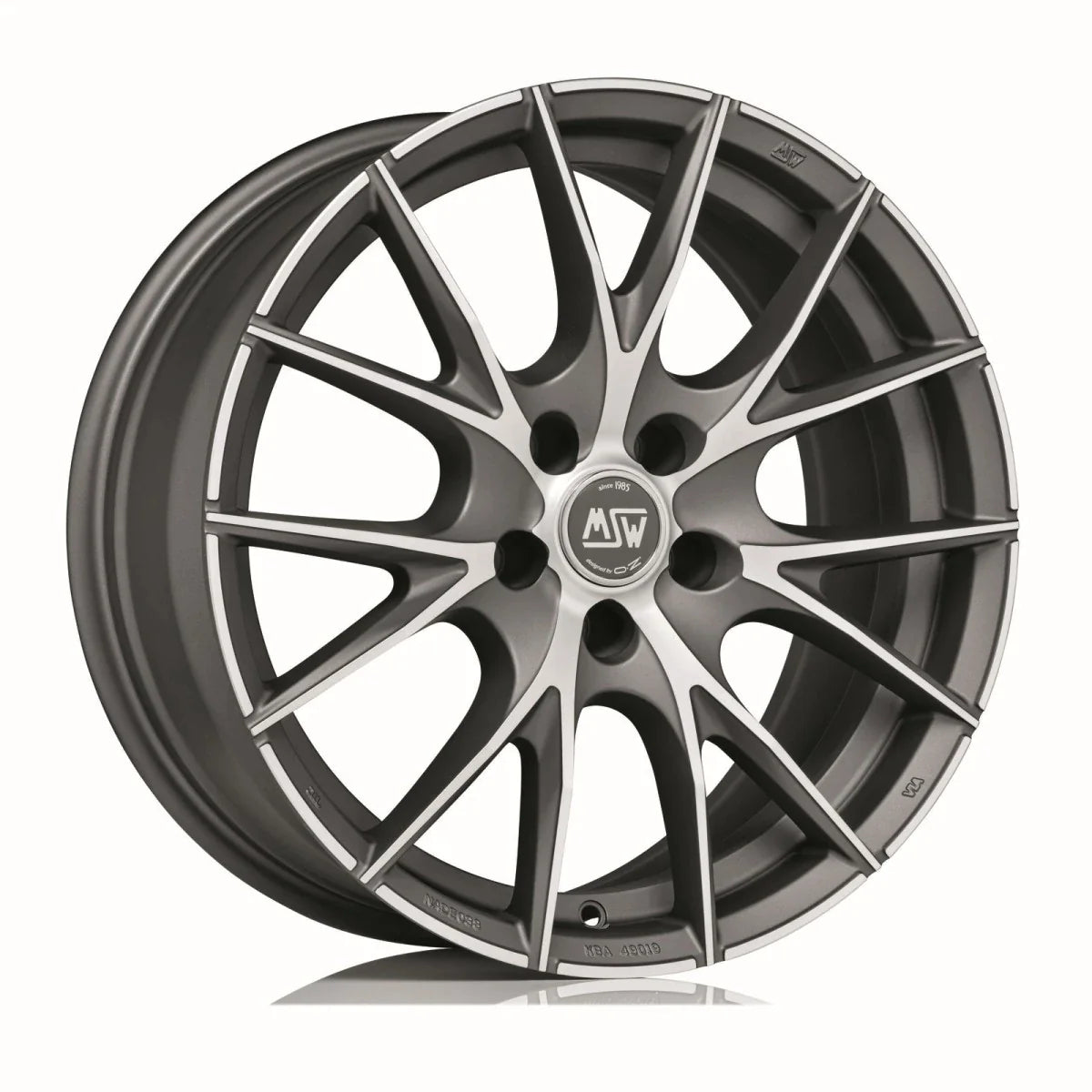 Alu kola MSW 25 9x18 5x110 ET34 Matt Titanium Full Polished | Wheelsup.cz