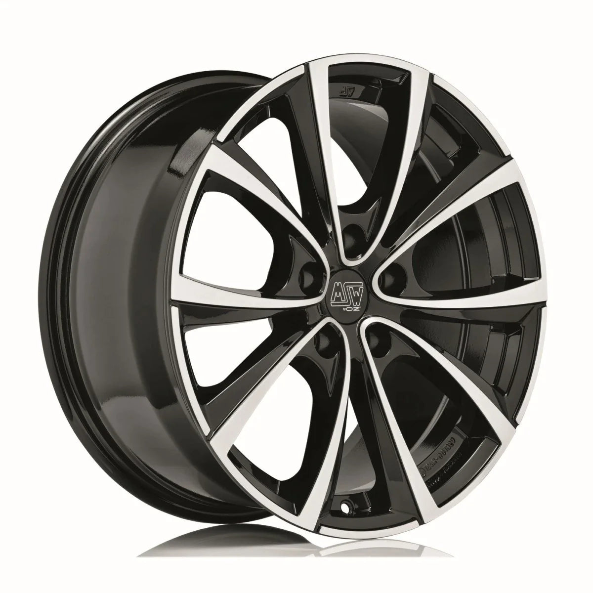 Alu kola MSW 27T 9.5x19 5x114.3 ET45 Gloss Black Full Polished | Wheelsup.cz