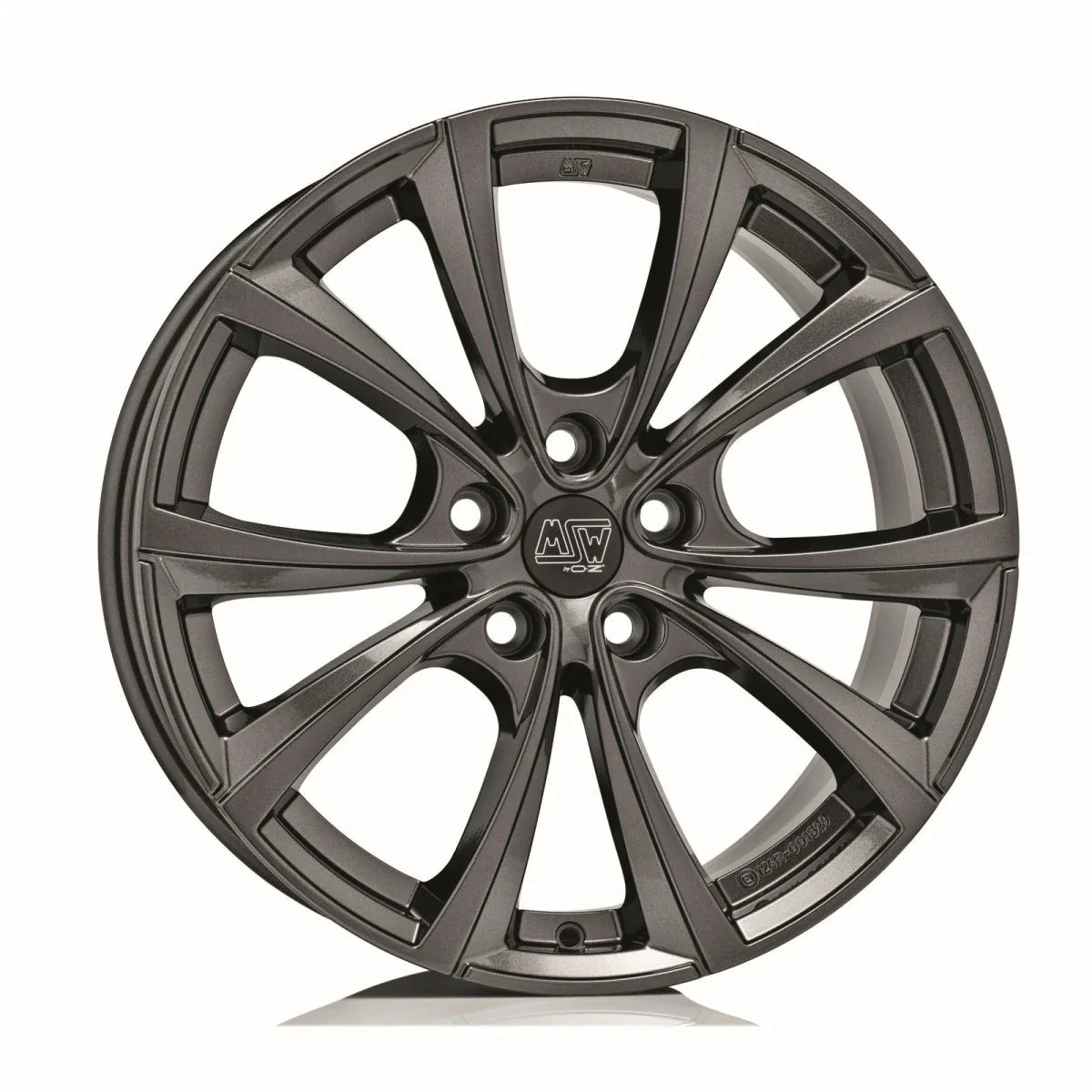 Alu kola MSW 27T 9.5x20 5x114.3 ET45 Gloss Dark Grey | Wheelsup.cz