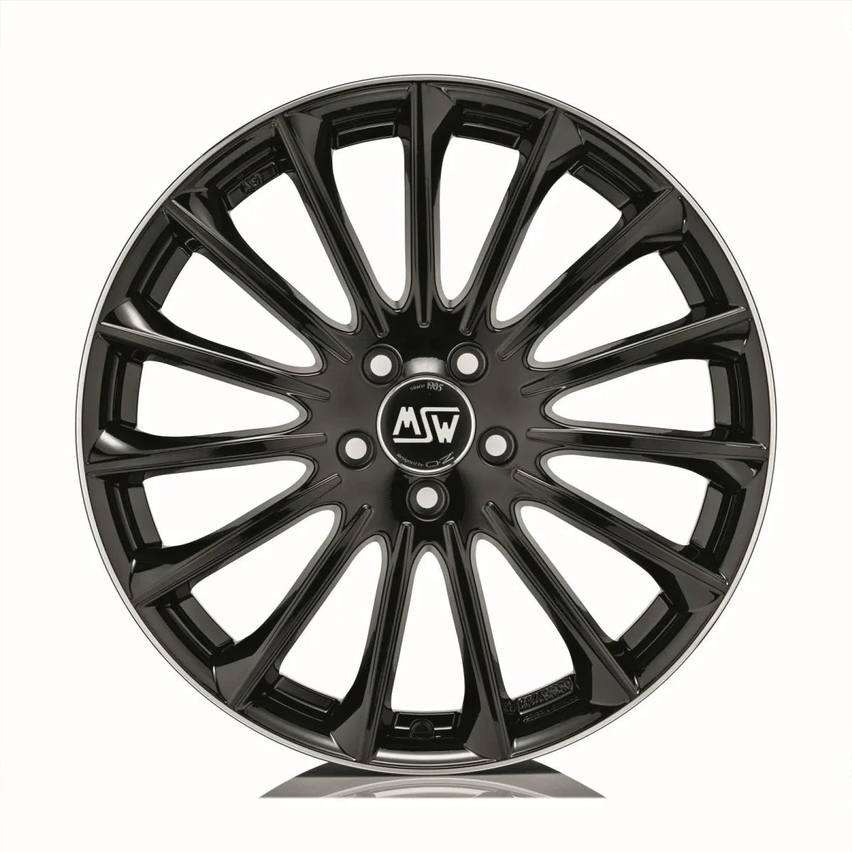 Alu kola MSW 30 8x18 5x112 ET43 Gloss Black+Diamond Lip | Wheelsup.cz