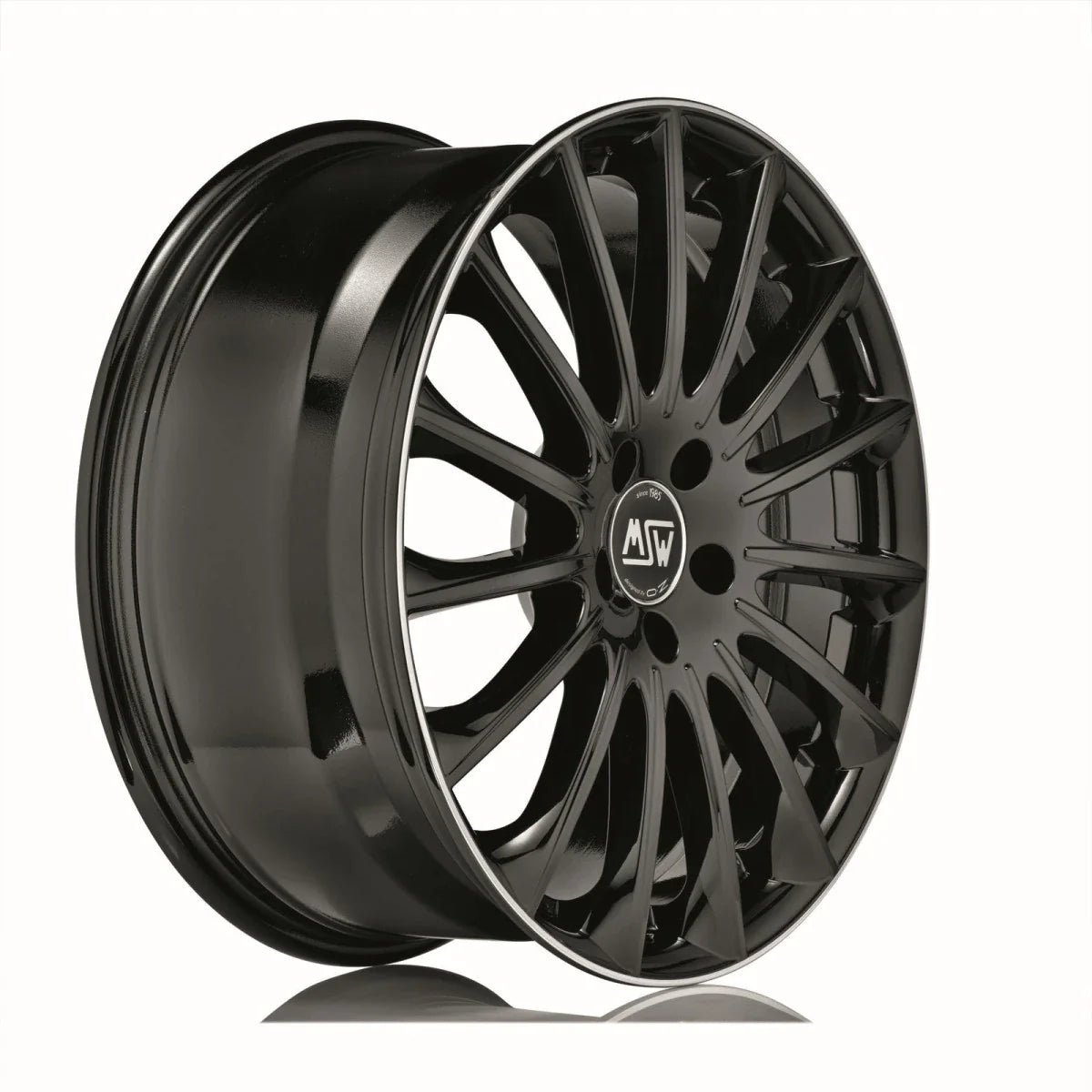 Alu kola MSW 30 7.5x18 5x112 ET33 Gloss Black+Diamond Lip | Wheelsup.cz