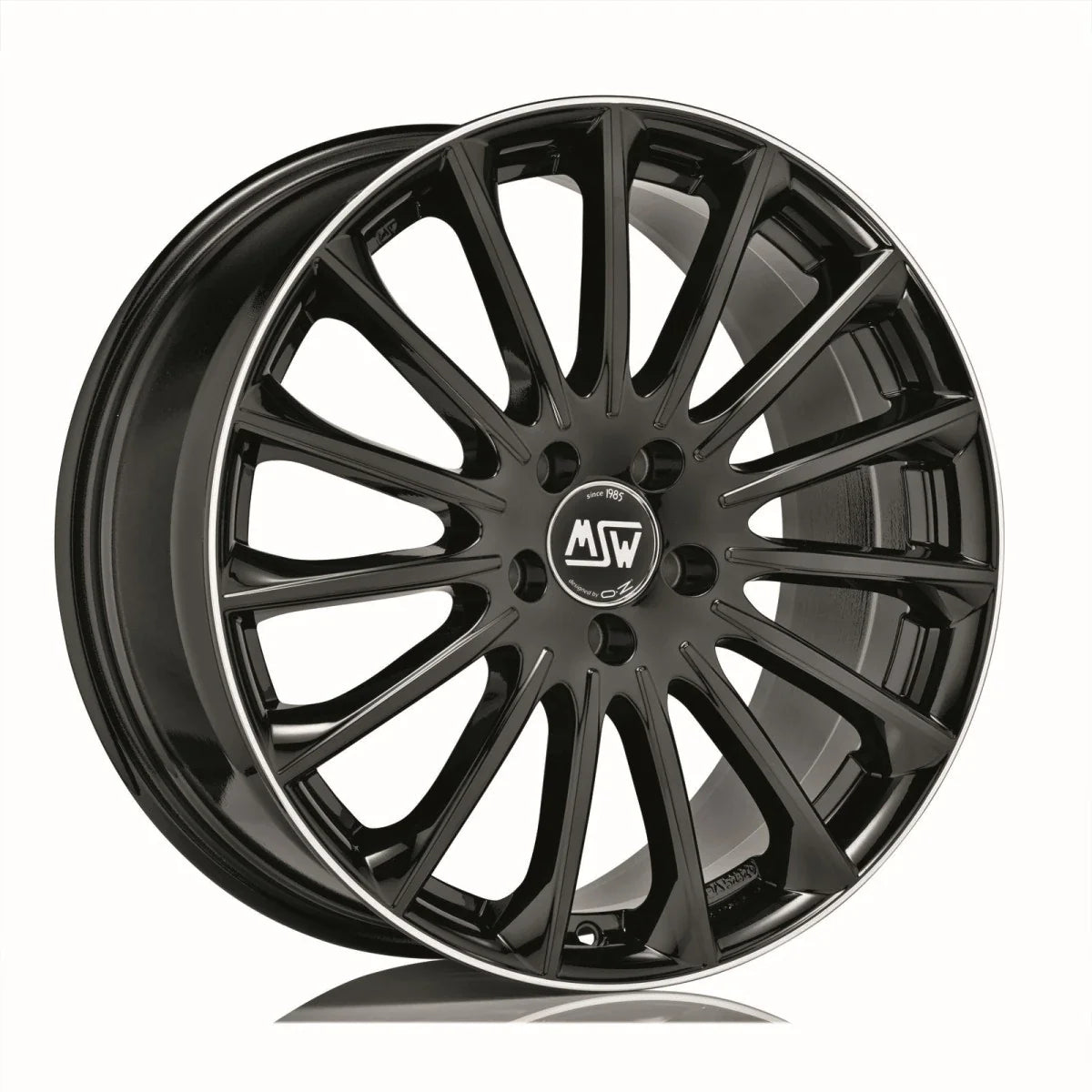 Alu kola MSW 30 9x19 5x112 ET49 Gloss Black+Diamond Lip | Wheelsup.cz