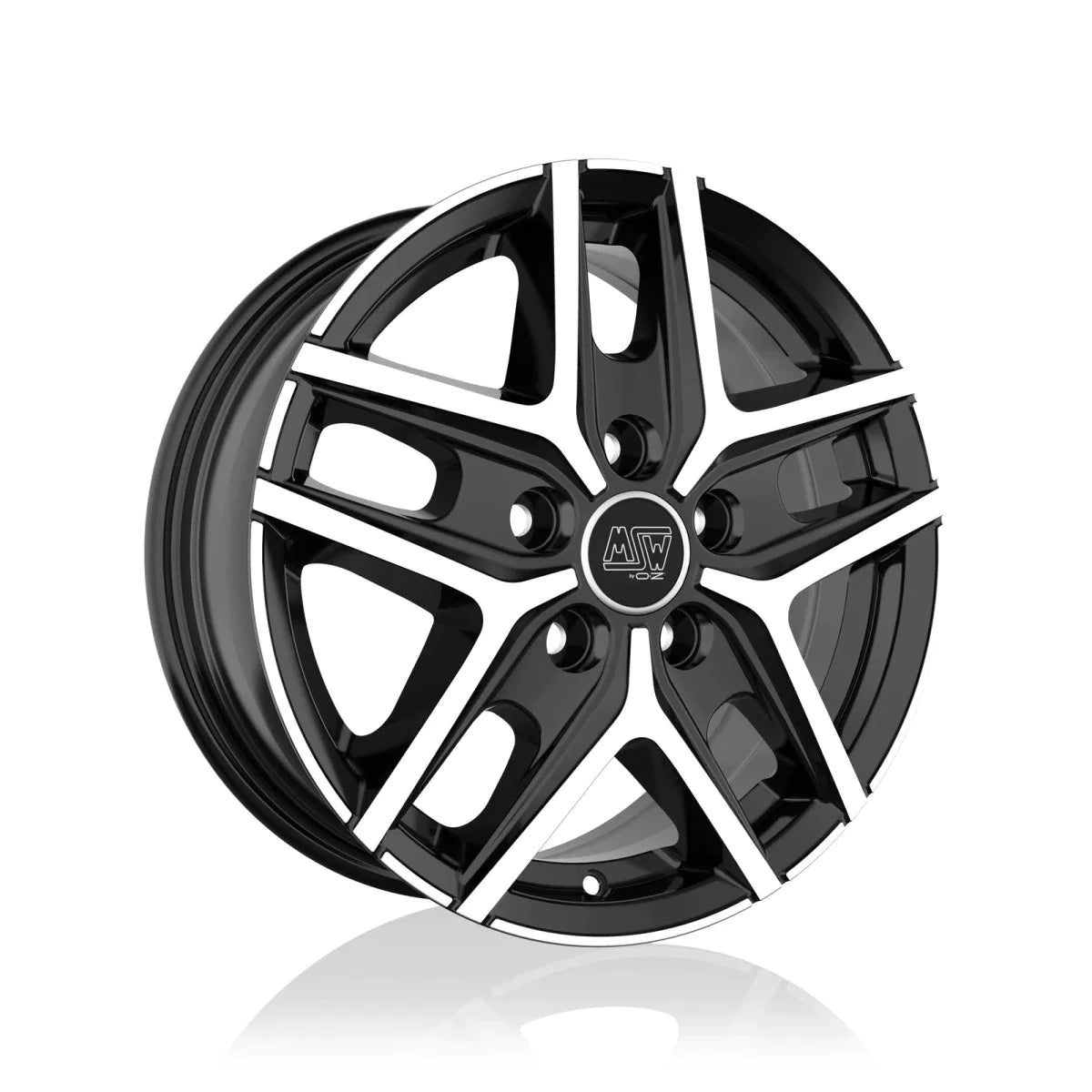 Alu kola MSW 40 VAN 6.5x16 5x160 ET55 Gloss Black Full Polished | Wheelsup.cz