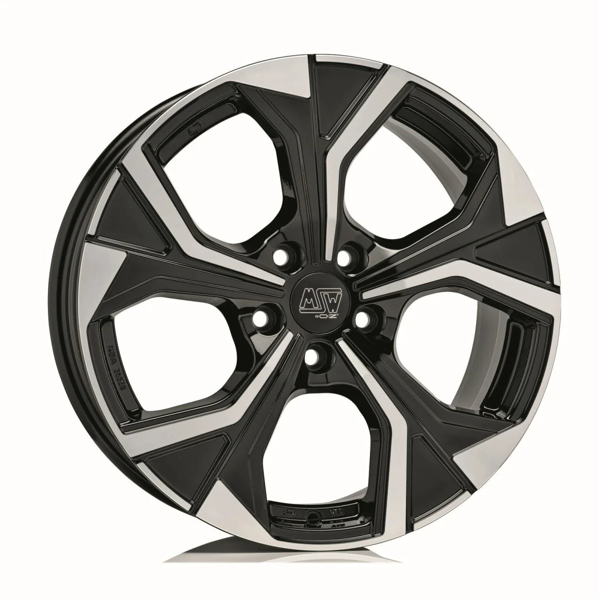 Alu kola MSW 43 7.5x18 5x100 ET46 Gloss Black Full Polished | Wheelsup.cz