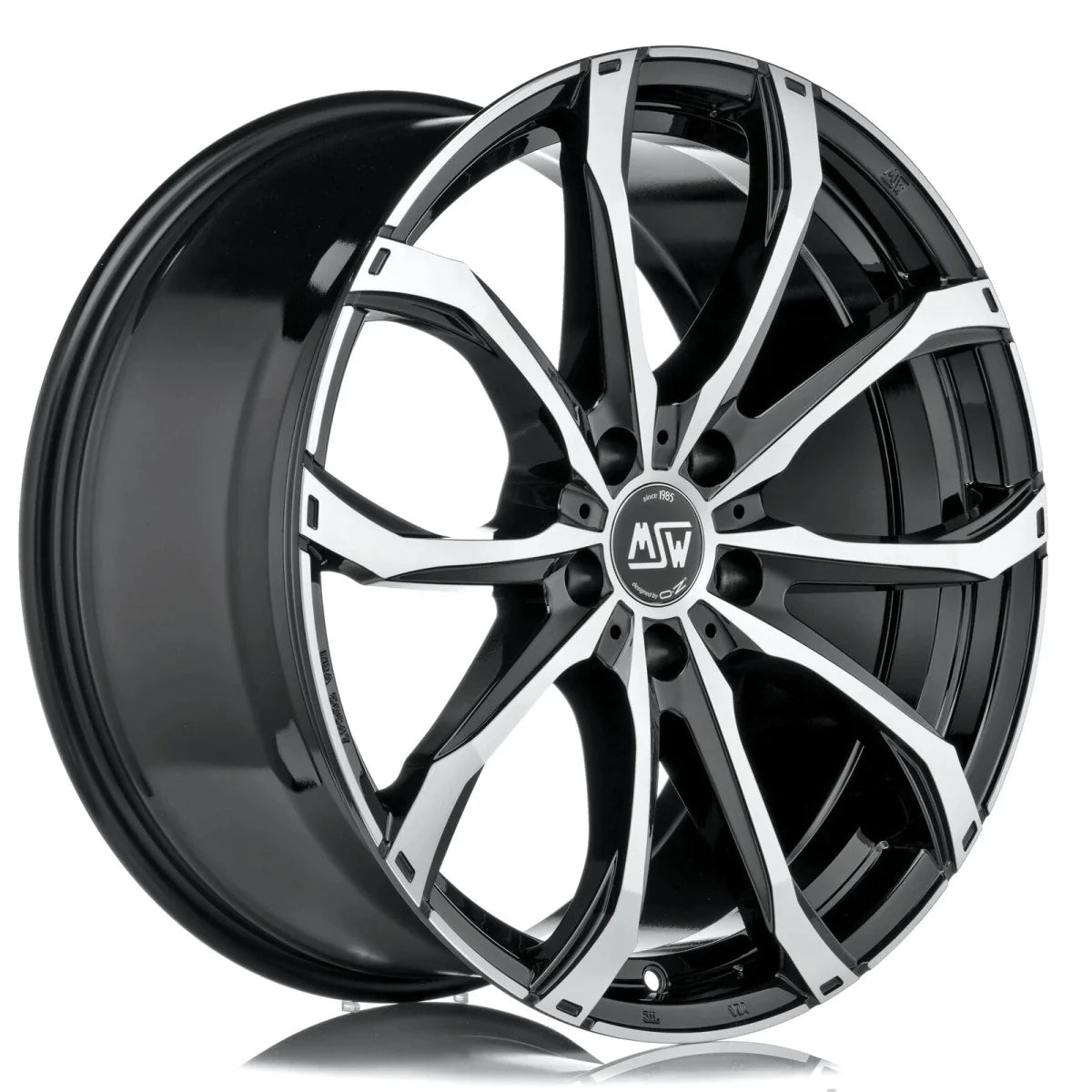 Alu kola MSW 48 11.5x21 5x112 ET38 Gloss Black Full Polished | Wheelsup.cz