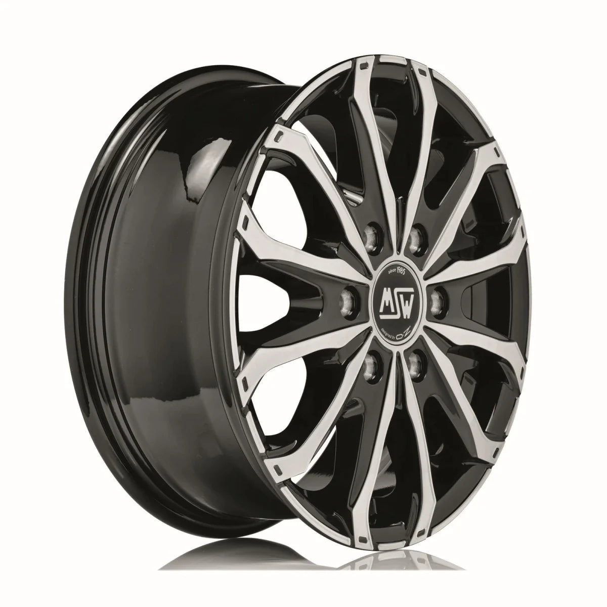 Alu kola MSW 48 VAN 6 HOLES 6.5x16 6x130 ET62 Gloss Black Full Polished | Wheelsup.cz