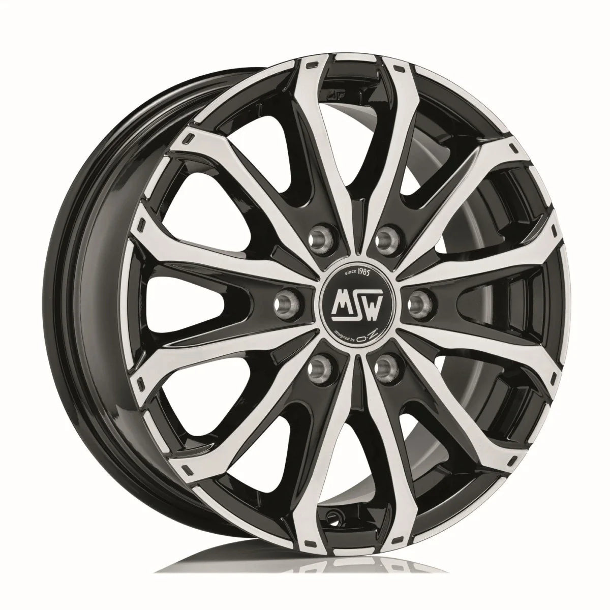 Alu kola MSW 48 VAN 6 HOLES 6.5x16 6x125 ET68 Gloss Black Full Polished | Wheelsup.cz