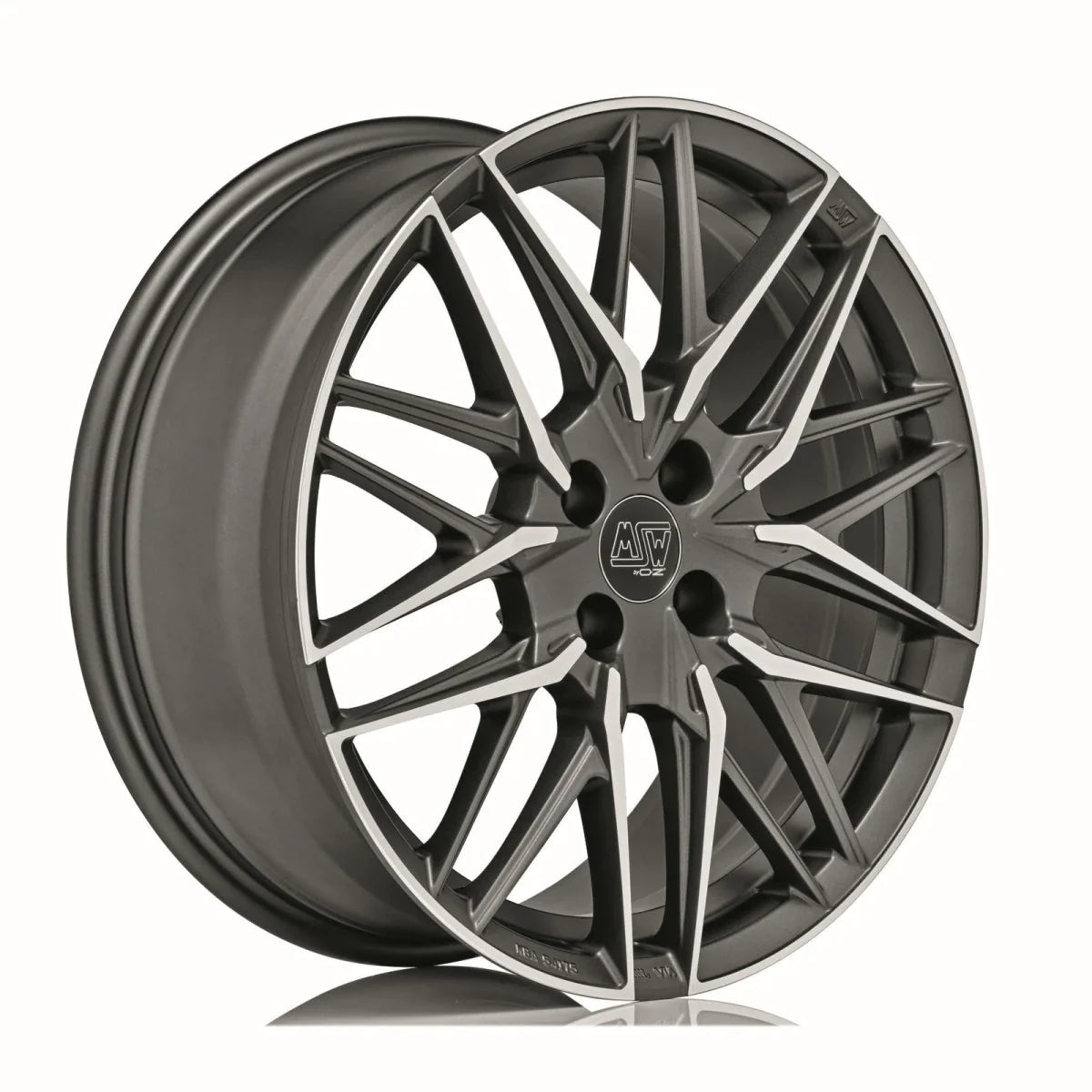 Alu kola MSW 50-4 7.5x18 4x108 ET32 Matt Gun Metal Full Polished (Mgmfp) | Wheelsup.cz