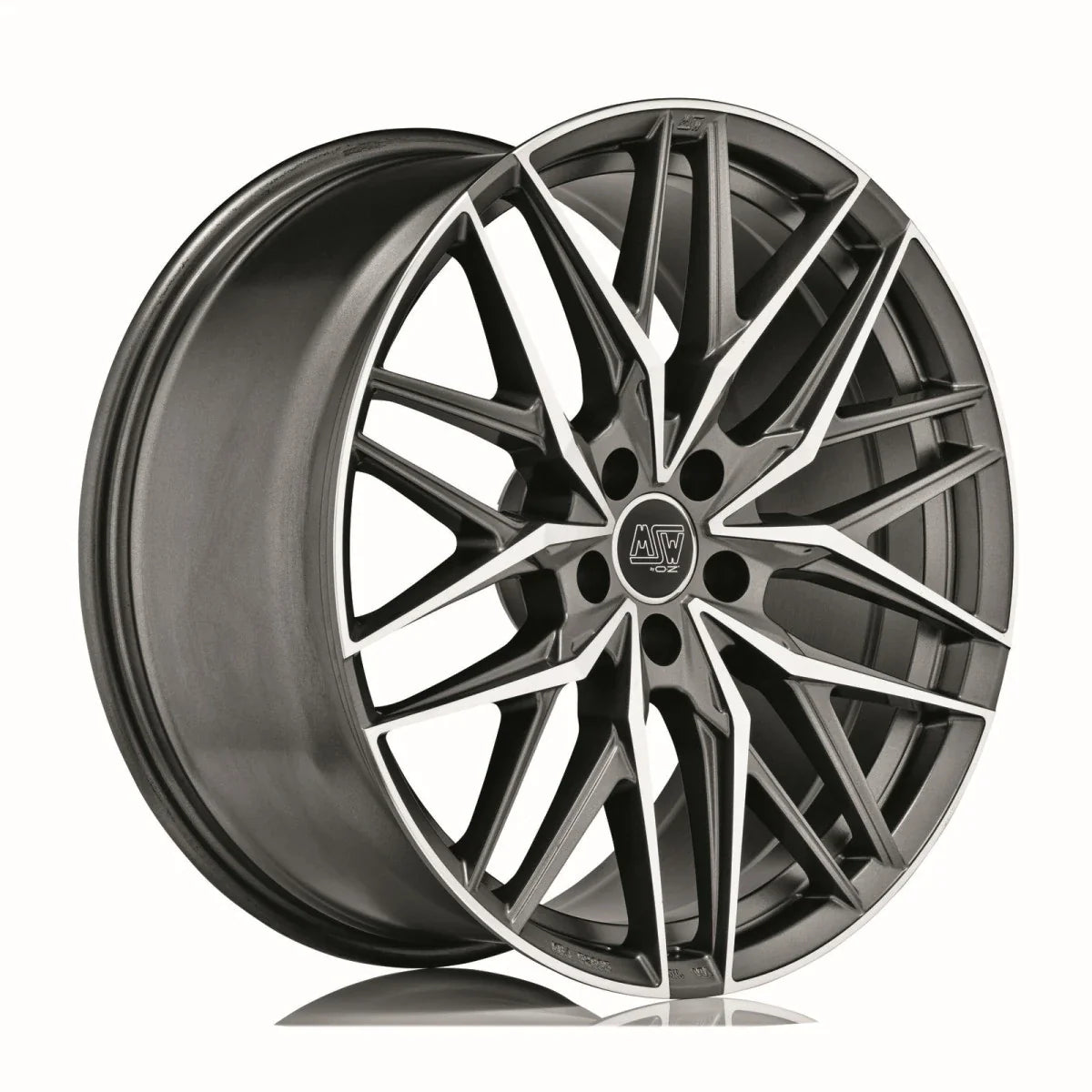 Alu kola MSW 50 9x22 5x108 ET43 Matt Gun Metal Full Polished (Mgmfp) | Wheelsup.cz