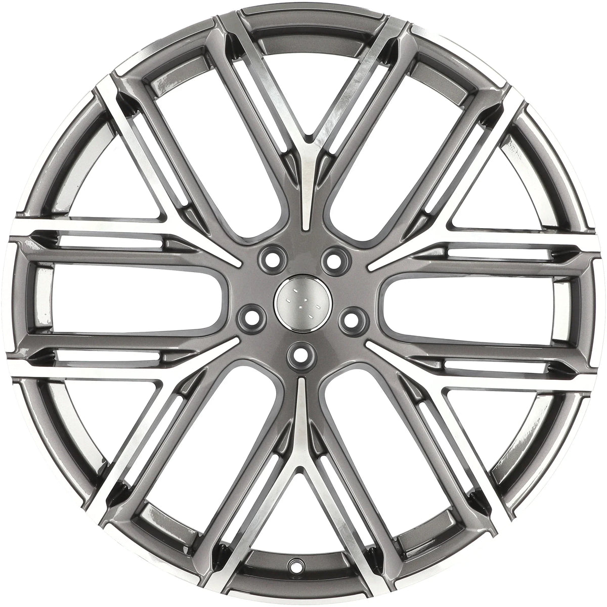 Alu kola pro Audi HF736 10x22 5x112 ET18 66.6 Grey Polished – detail 1