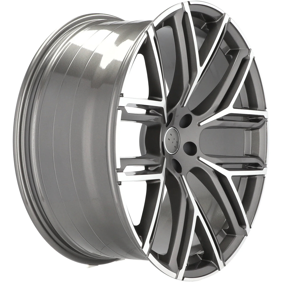 Alu kola pro Audi HF736 10x22 5x112 ET18 66.6 Grey Polished – detail 3