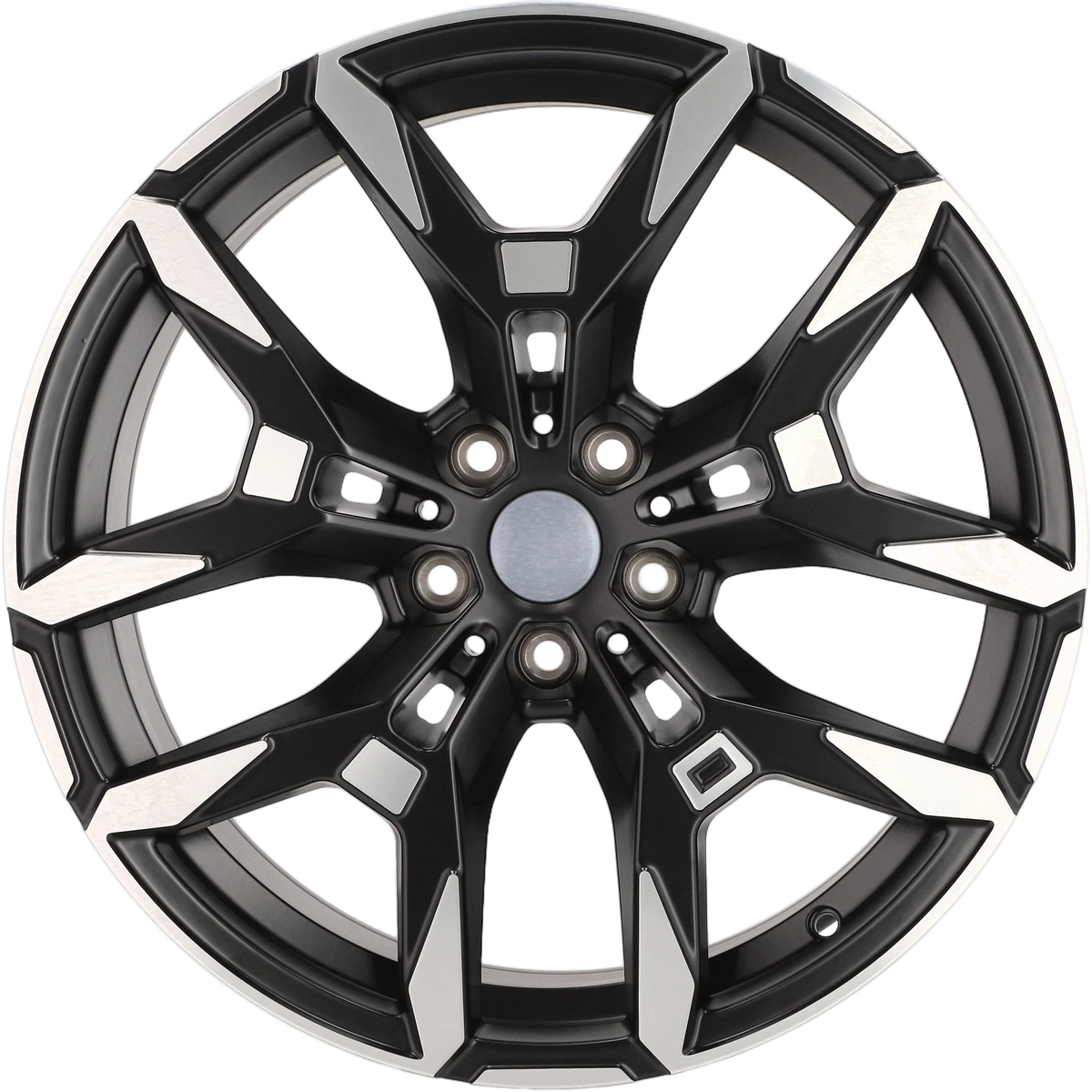 Alu kola pro BMW H3456F 8.5x19 5x112 ET40 66.6 Black Polished Half Matt – detail 4