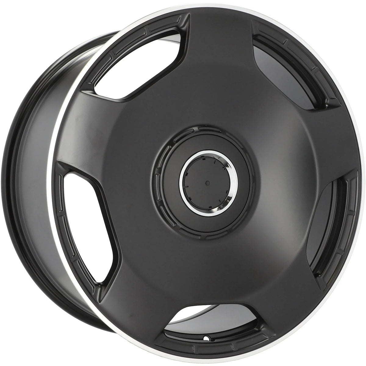 Alu kola pro Mercedes F5133 10x22 5x112 ET46 66.6 Black Half Matt & Polished Lip – detail 2