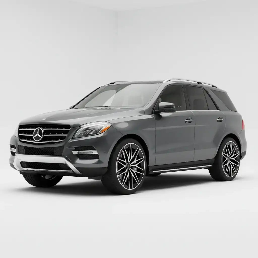 Alu kola pro Mercedes FBX387 11.5x22 5x112 ET53 66.6 Black Polished – na voze 1