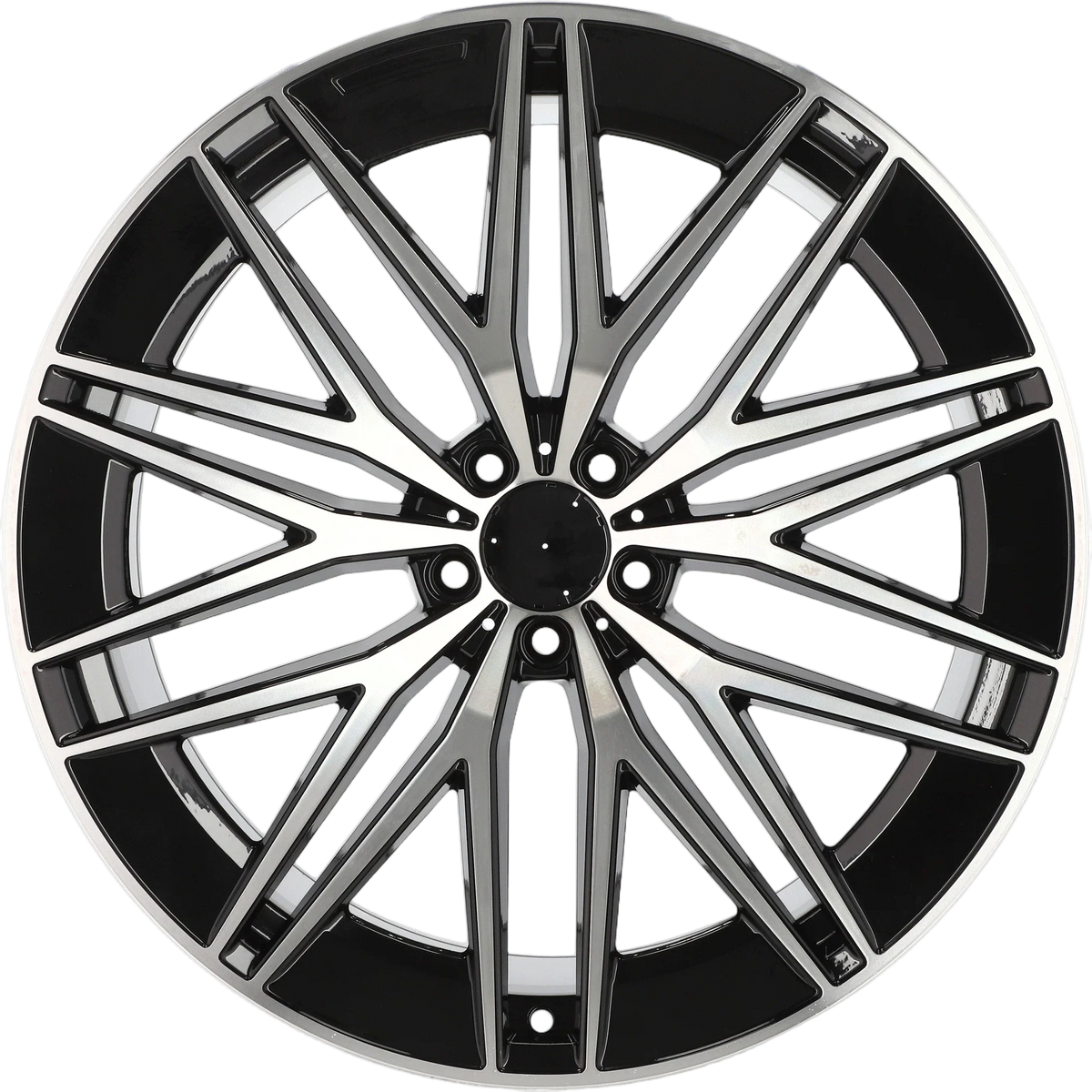 Alu kola pro Mercedes FBX387 11.5x22 5x112 ET53 66.6 Black Polished – detail 4