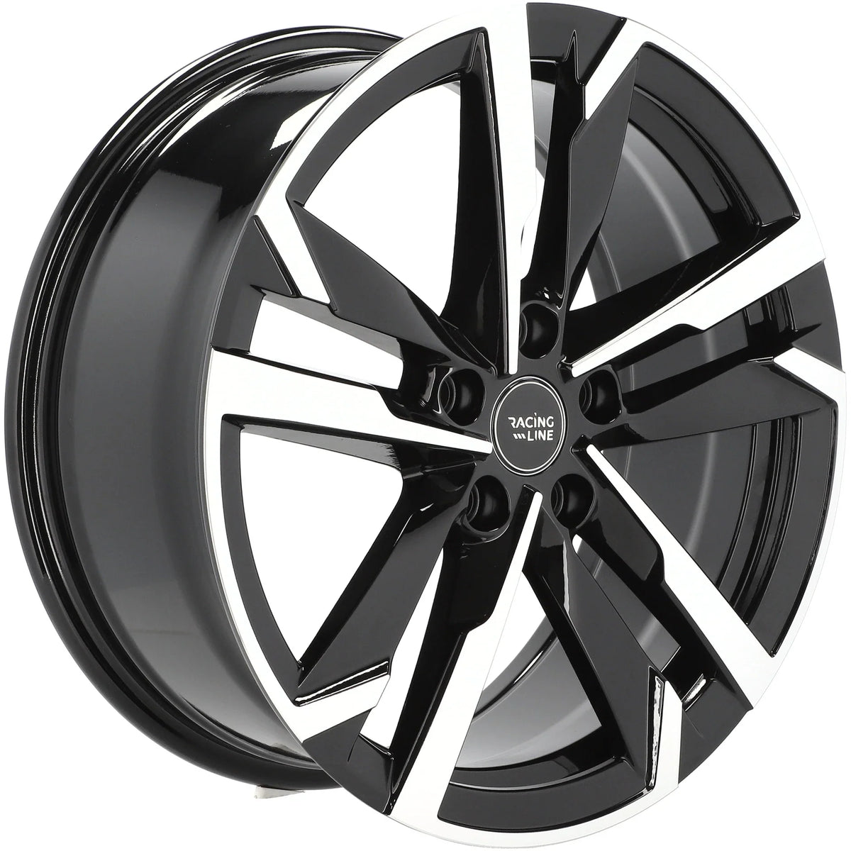 Alu kola pro Škoda FBX254 8.5x20 5x112 ET38 57.1 Black Polished Half Matt – detail 2