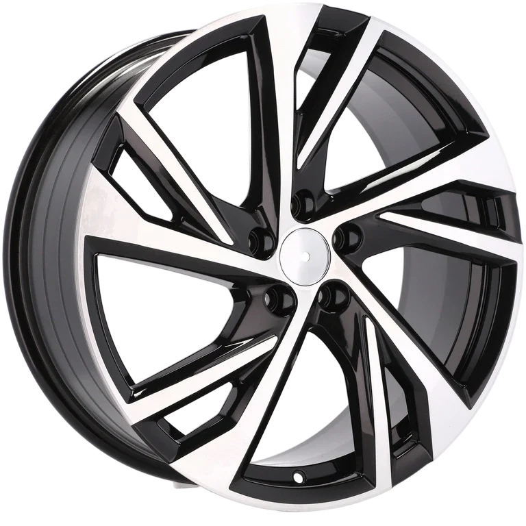 Alu kola pro Volvo FE183 8x18 5x108 ET45 63.4 Black Polished Half Matt