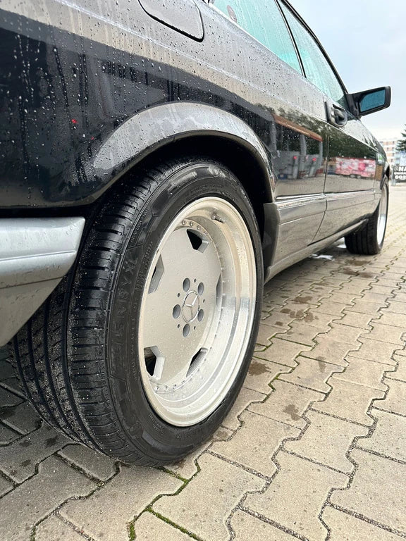 Alu kola pro Mercedes B5852 8x17 5x112 ET25 66.6 Silver & Polished Lip – na voze 2