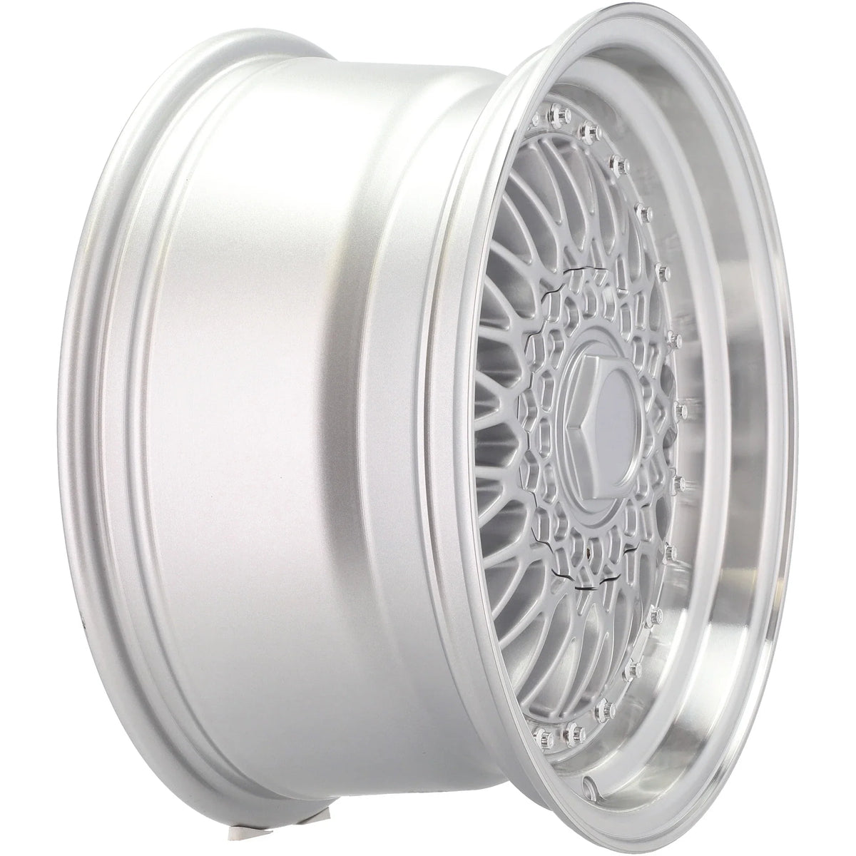 Alu kola Racing Line BY479 6.5x14 4x100 ET25 73.1 Silver & Polished Lip – detail 4